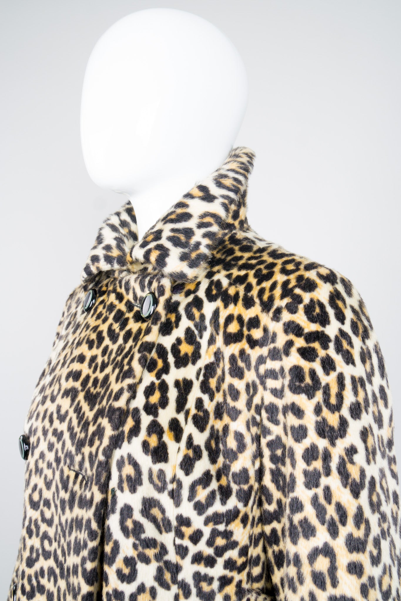 Glenbrook Long Faux Leopard Fur Coat