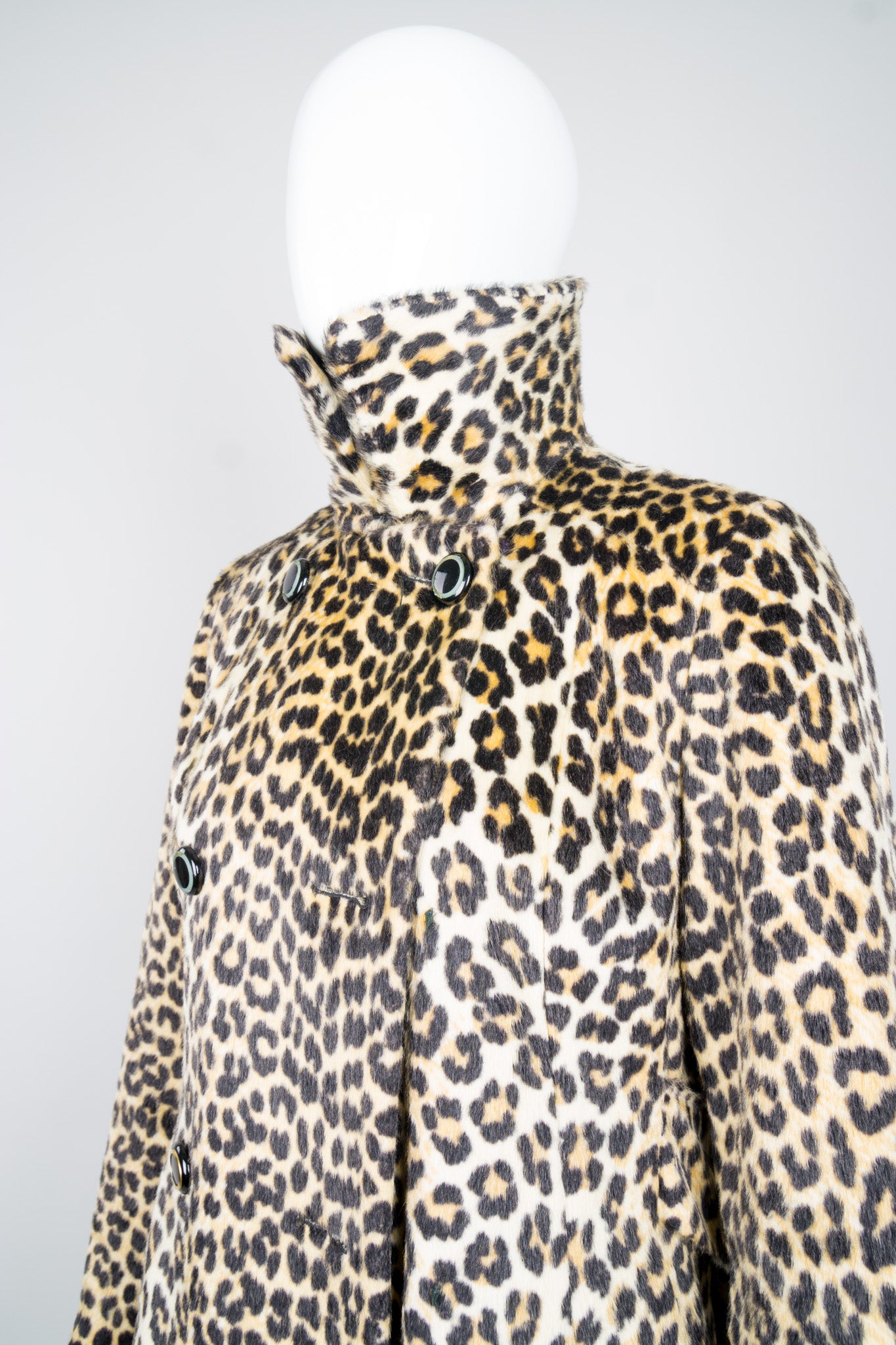 Glenbrook Long Faux Leopard Fur Coat