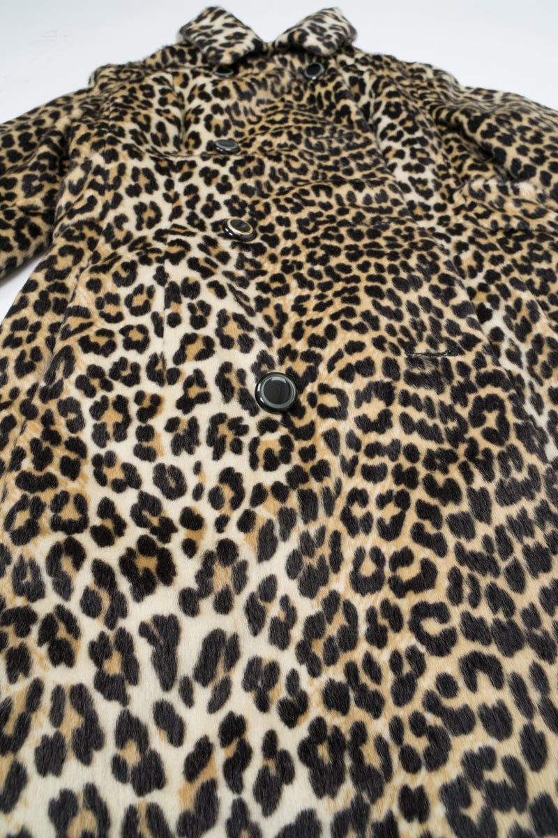 Glenbrook Long Faux Leopard Fur Coat