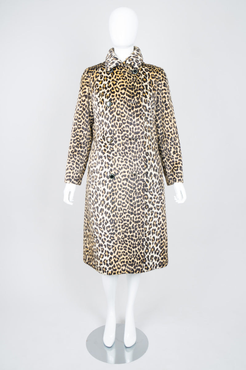 Glenbrook Long Faux Leopard Fur Coat