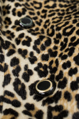 Glenbrook Long Faux Leopard Fur Coat