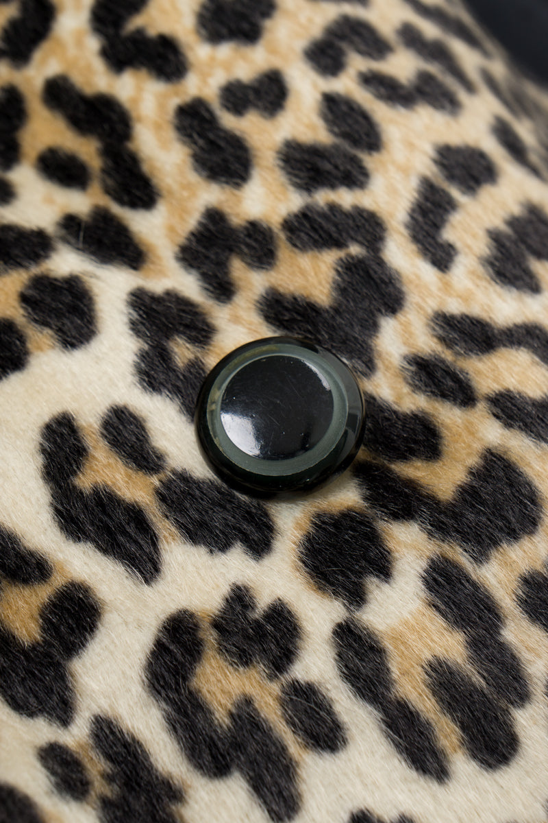 Glenbrook Long Faux Leopard Fur Coat