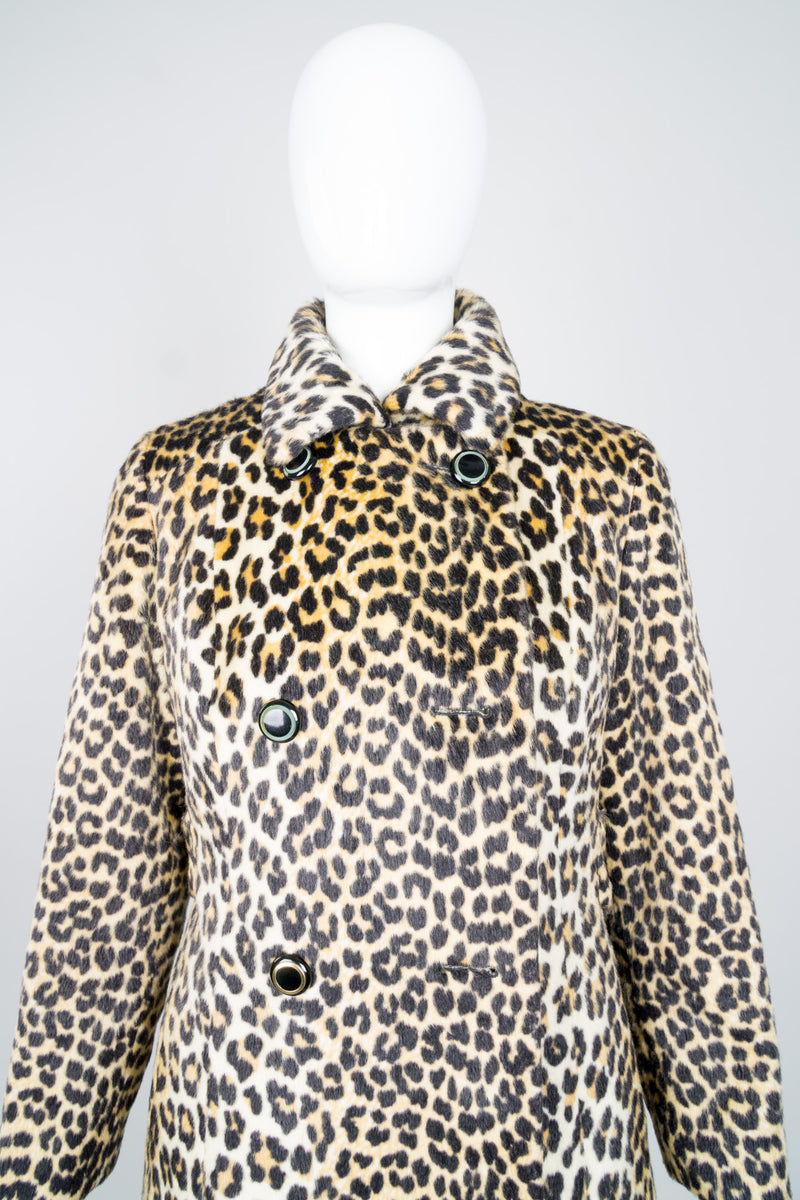 Glenbrook Long Faux Leopard Fur Coat