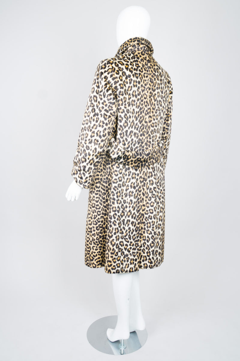 Glenbrook Long Faux Leopard Fur Coat