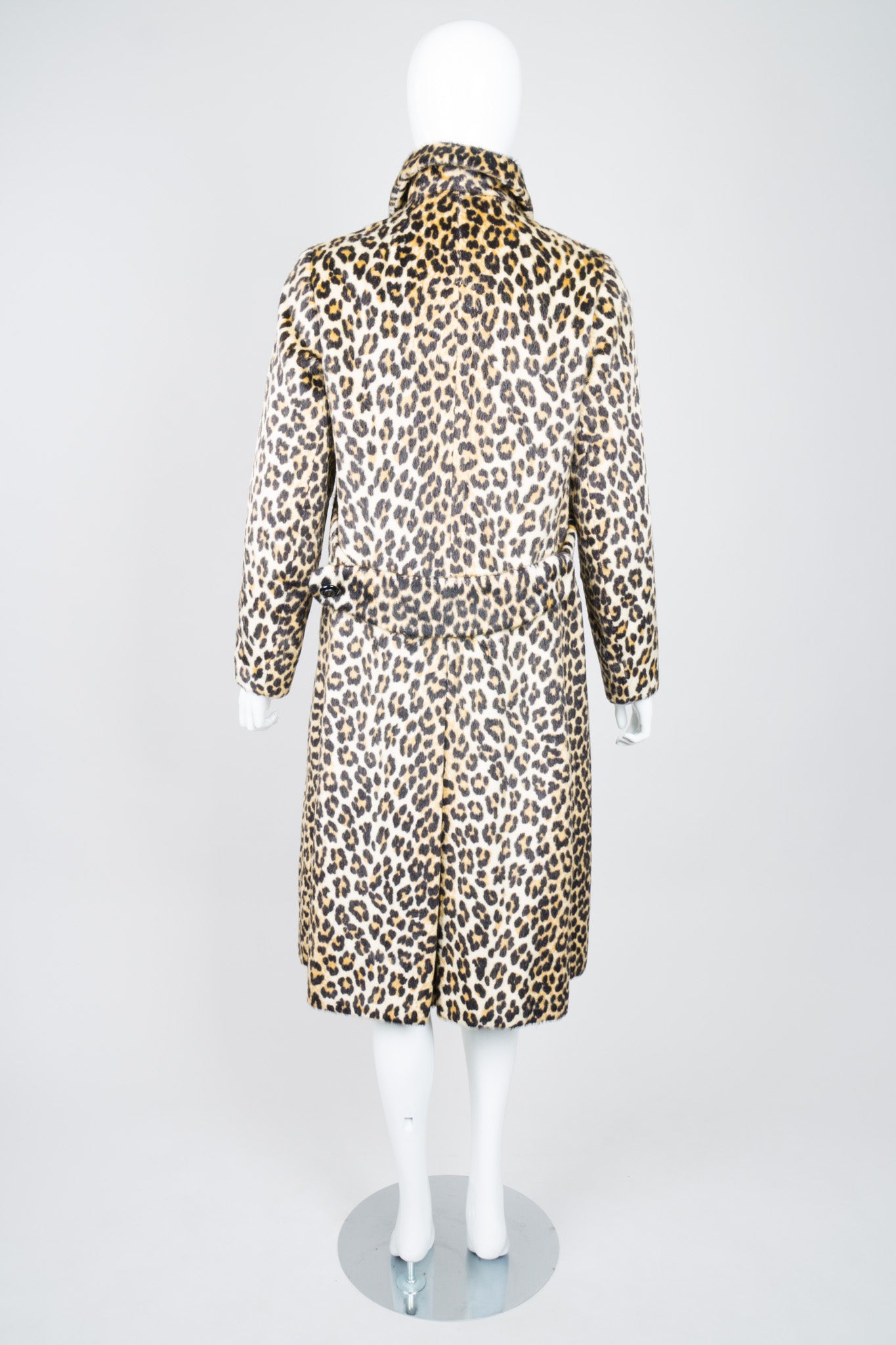 Glenbrook Long Faux Leopard Fur Coat