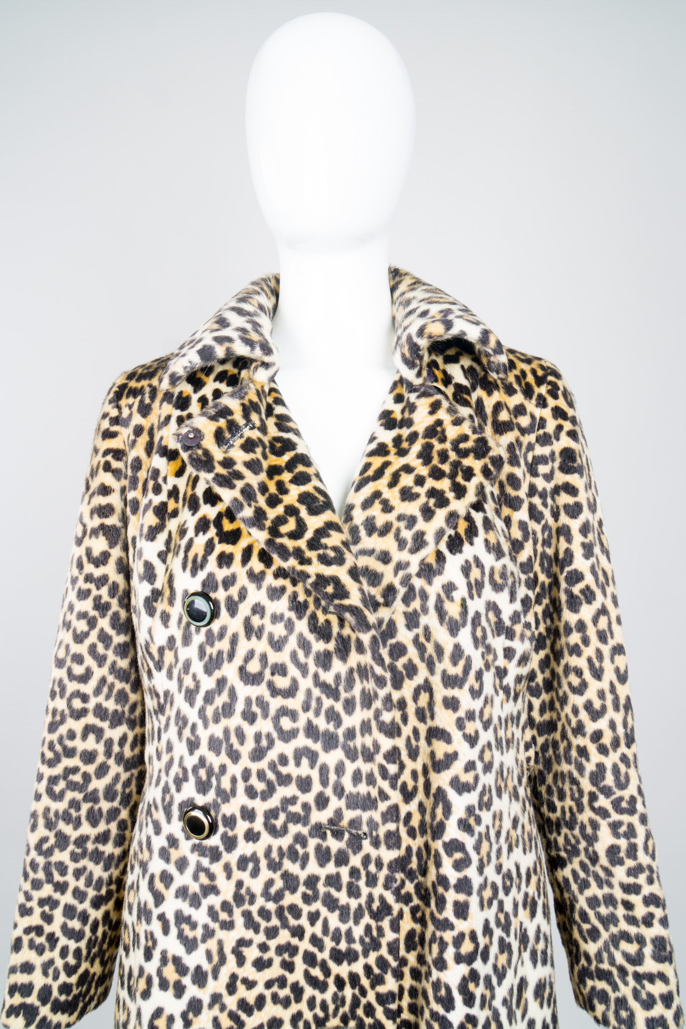 Glenbrook Long Faux Leopard Fur Coat