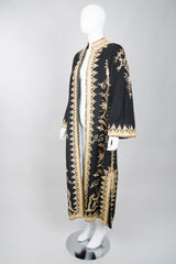 Embellished Woolen Gold Philosopher Vintage Moroccan Robe