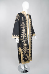 Embellished Woolen Gold Philosopher Vintage Moroccan Robe