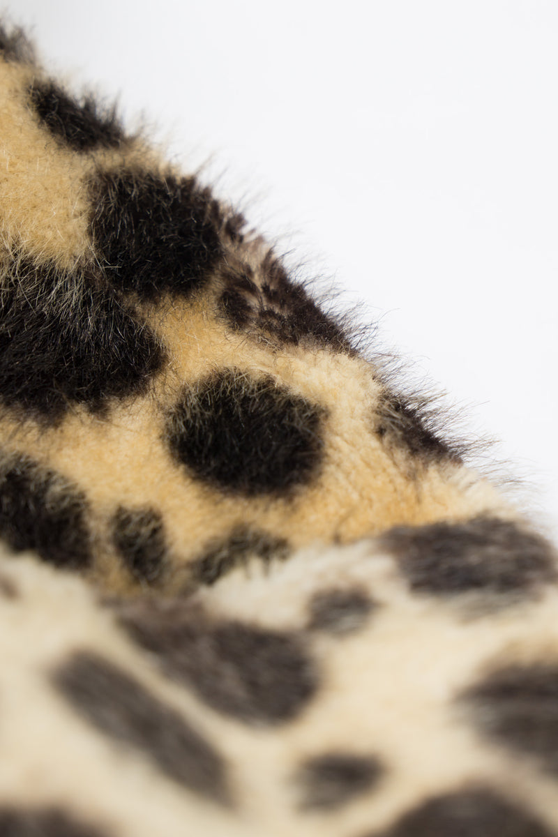 Russel Taylor Faux Leopard Fur Peacoat Jacket