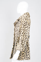 Russel Taylor Faux Leopard Fur Peacoat Jacket