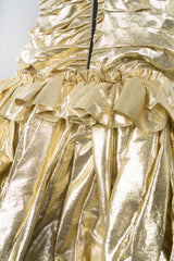 OMO Normal Kamali Metallic Gold Lamé Belle Princess Gown