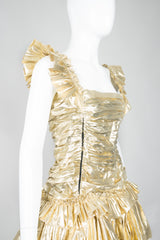 OMO Normal Kamali Metallic Gold Lamé Belle Princess Gown