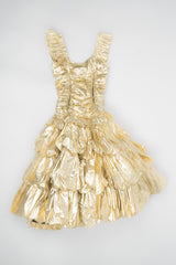 OMO Normal Kamali Metallic Gold Lamé Belle Princess Gown