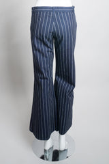 Comme Des Garçons Pinstripe Wide Leg Flare Jeans