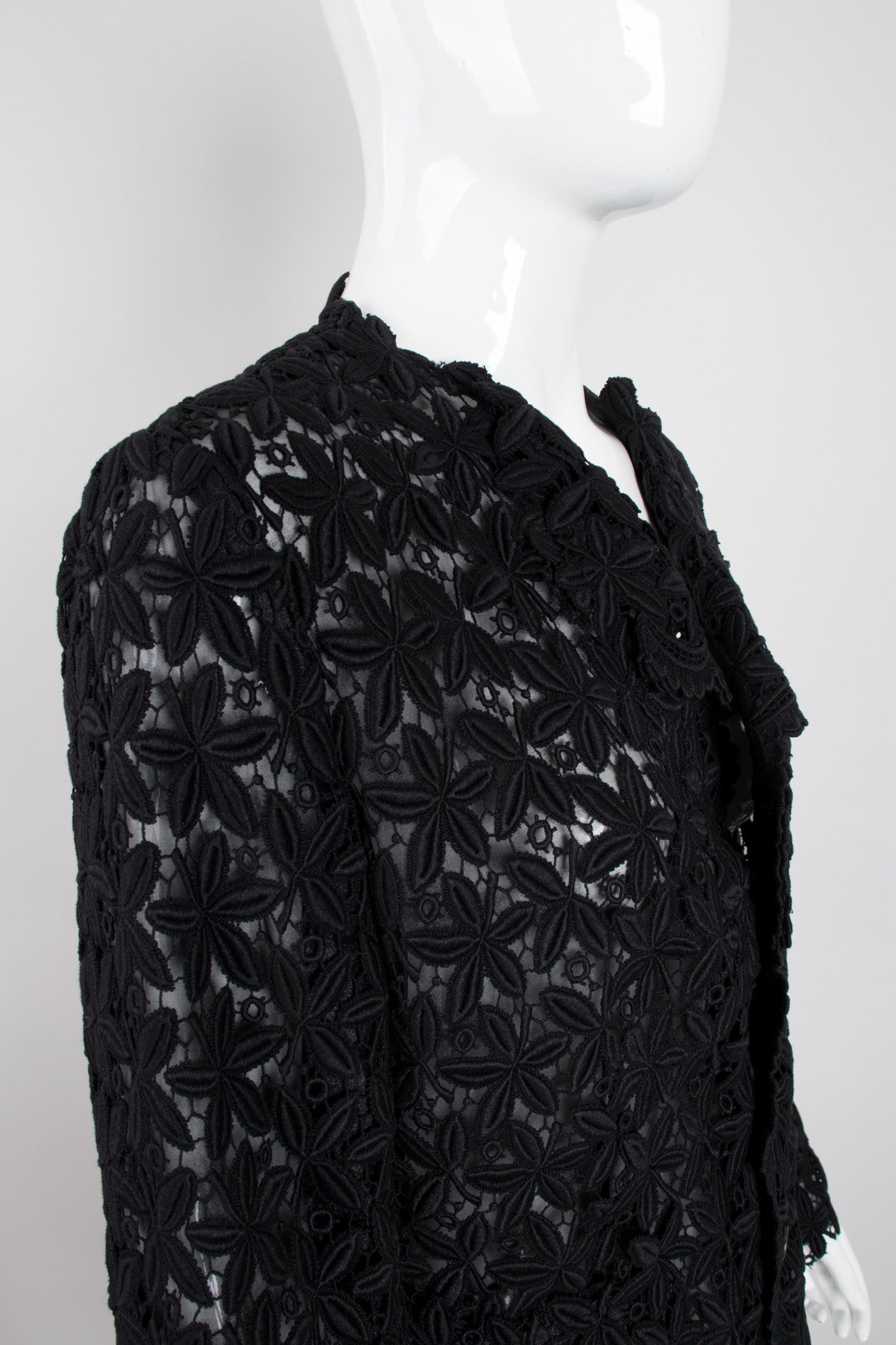 Comme des Garçons Floral Crochet Lace Mesh Jacket Cardigan