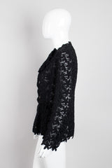 Comme des Garçons Floral Crochet Lace Mesh Jacket Cardigan