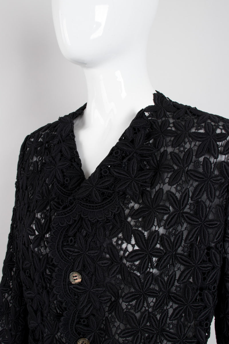 Comme des Garçons Floral Crochet Lace Mesh Jacket Cardigan