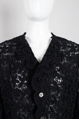 Comme des Garçons Floral Crochet Lace Mesh Jacket Cardigan