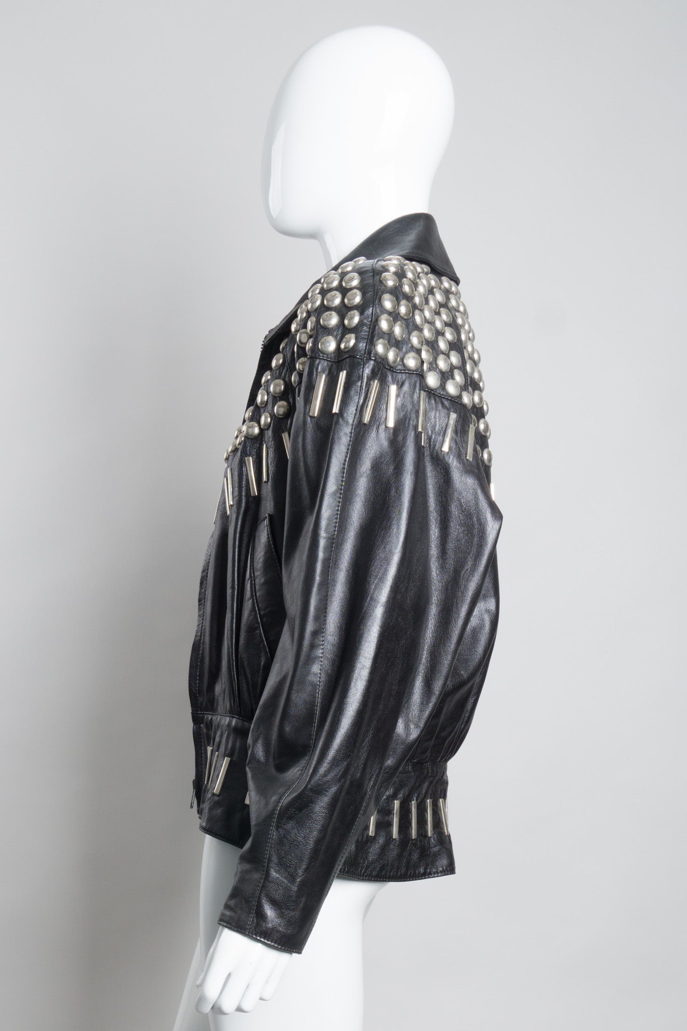 Begedor Dome Ball Stud Leather Jacket