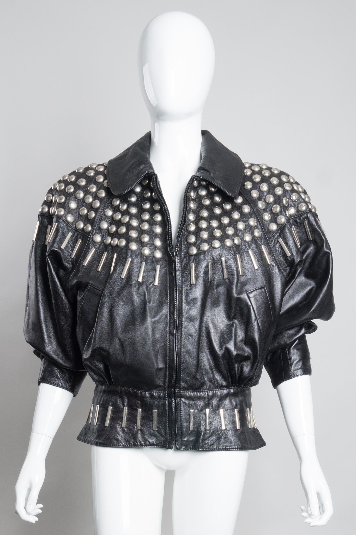 Begedor Dome Ball Stud Leather Jacket