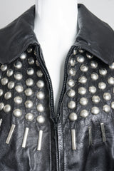 Begedor Dome Ball Stud Leather Jacket