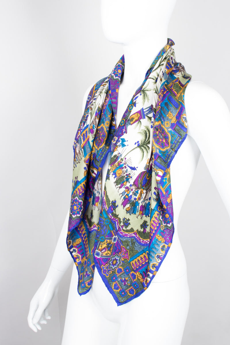 Moschino Moroccan Arabesque Parade Silk Scarf