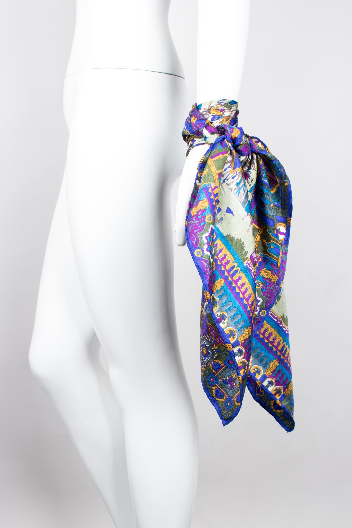 Moschino Moroccan Arabesque Parade Silk Scarf