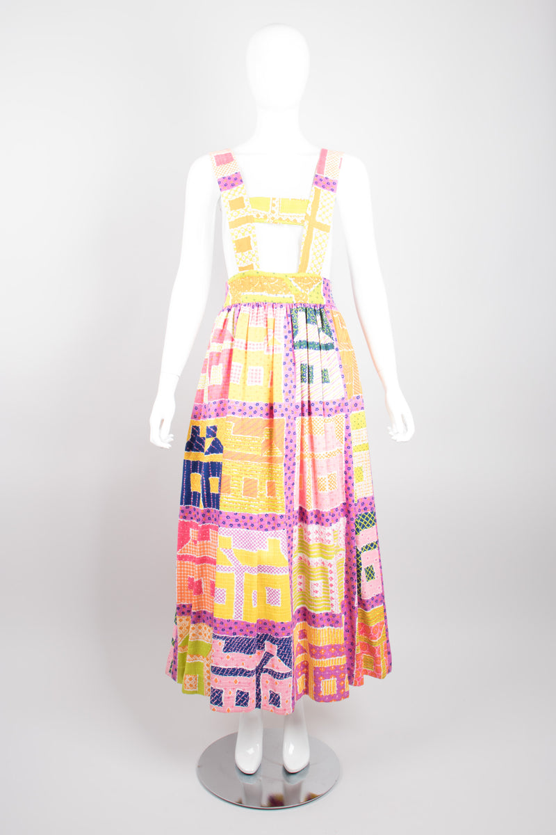 Royal Robe Bill Tice Suspender Skirt in Vintage Print by Gloria Vanderbilt