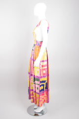 Royal Robe Bill Tice Suspender Skirt in Vintage Print by Gloria Vanderbilt