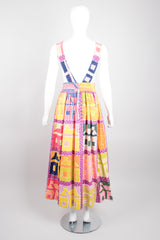 Royal Robe Bill Tice Suspender Skirt in Vintage Print by Gloria Vanderbilt