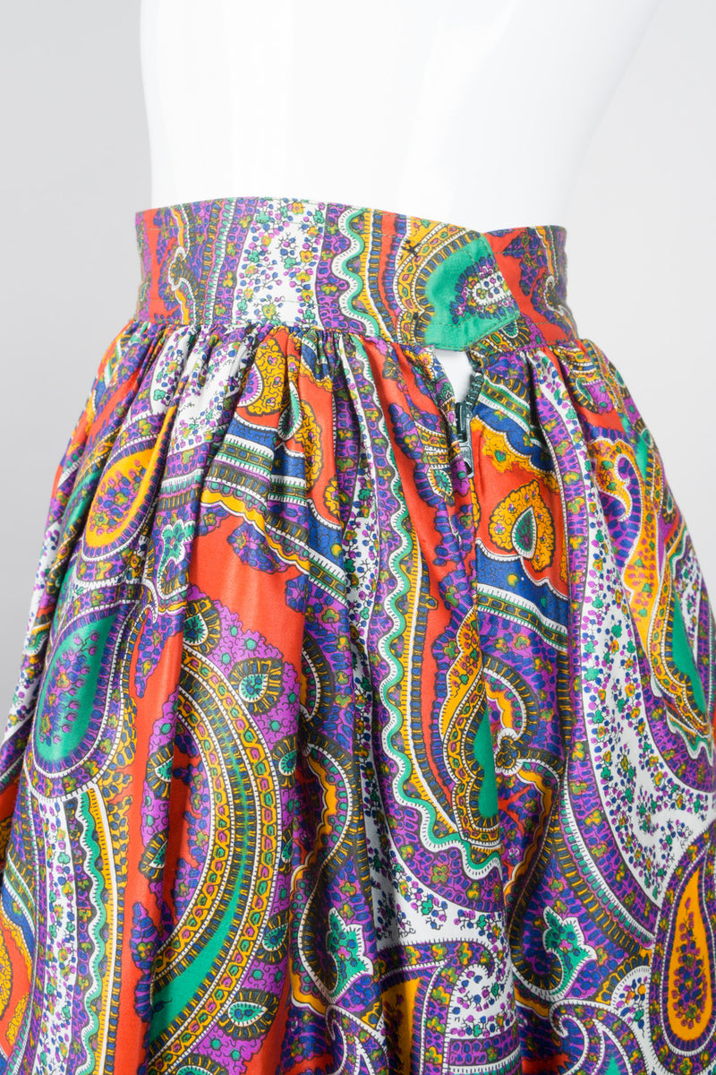 YSL Yves Saint Laurent Paisley Layered Skirt