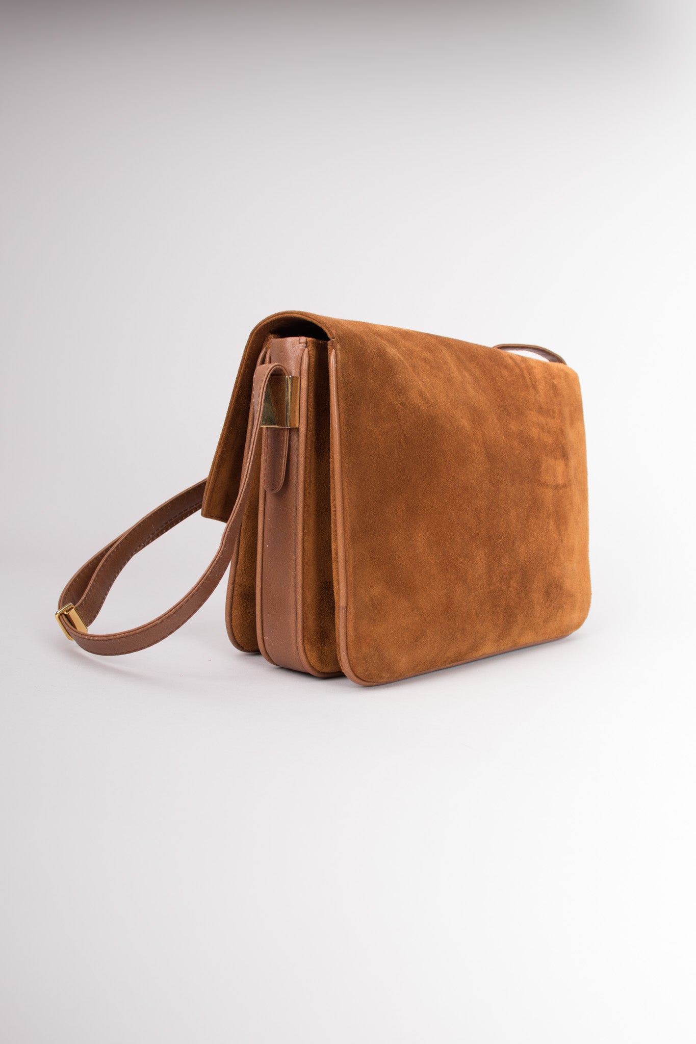 Lepanto 70s Rich Suede Shoulder Flap Bag