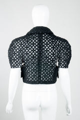 Comme Des Garcons Sheer Mesh Daisy Embroidered Short Sleeve Jacket