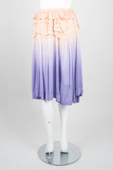 Limi Feu Yohji Yamamoto Ombré Silk Chiffon Ruffle Skirt