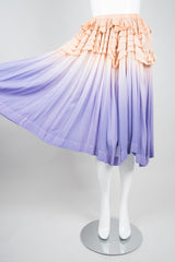 Limi Feu Yohji Yamamoto Ombré Silk Chiffon Ruffle Skirt