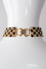 Vintage Rhinestone Checker Choker Collar