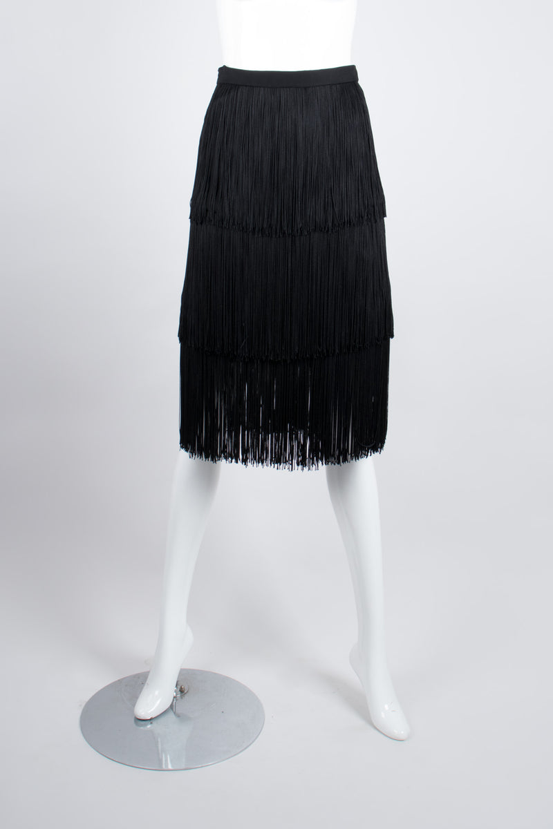 Bill Blass Tiered Fringe Flapper Skirt