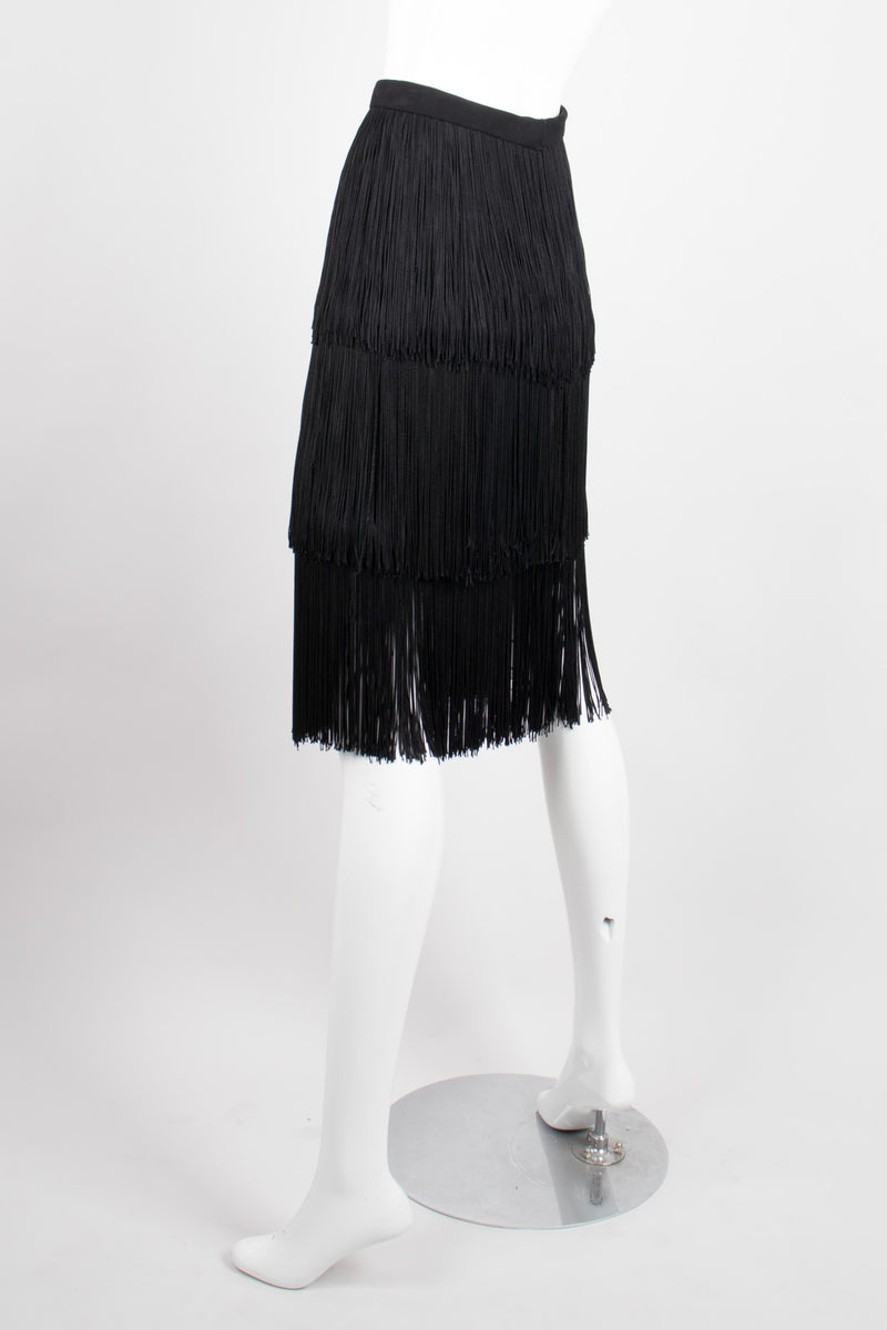 Bill Blass Tiered Fringe Flapper Skirt