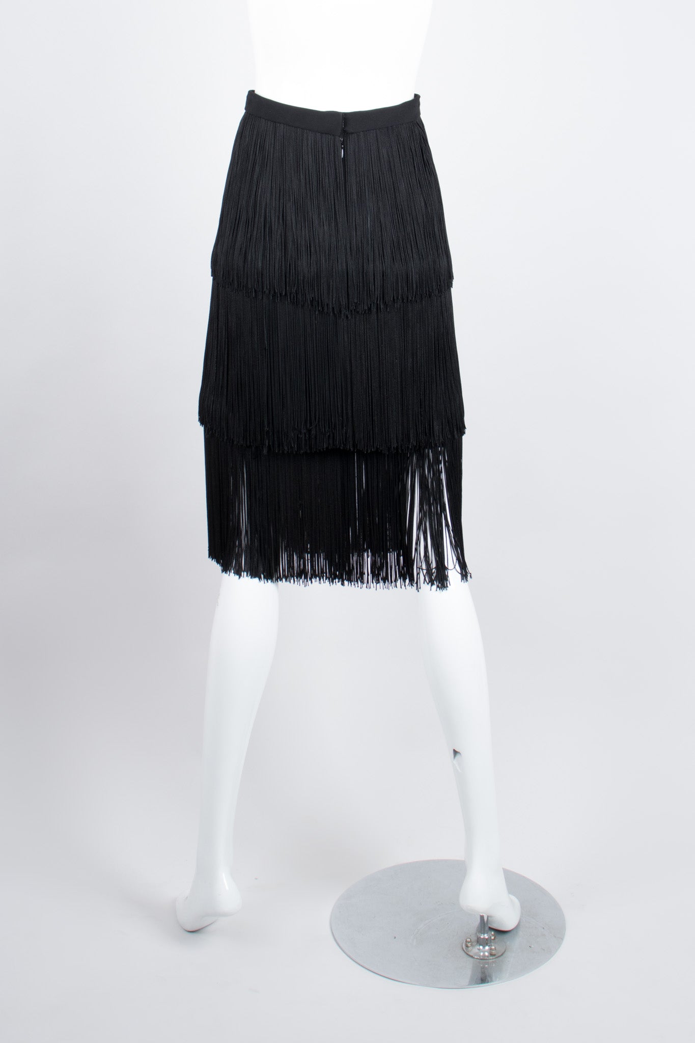 Bill Blass Tiered Fringe Flapper Skirt