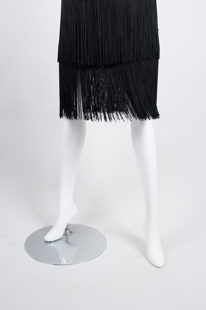 Bill Blass Tiered Fringe Flapper Skirt