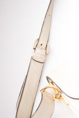 Gucci Topstitched Turnlock Bone Leather Shoulder Bag