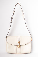 Gucci Topstitched Turnlock Bone Leather Shoulder Bag