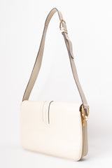 Gucci Topstitched Turnlock Bone Leather Shoulder Bag