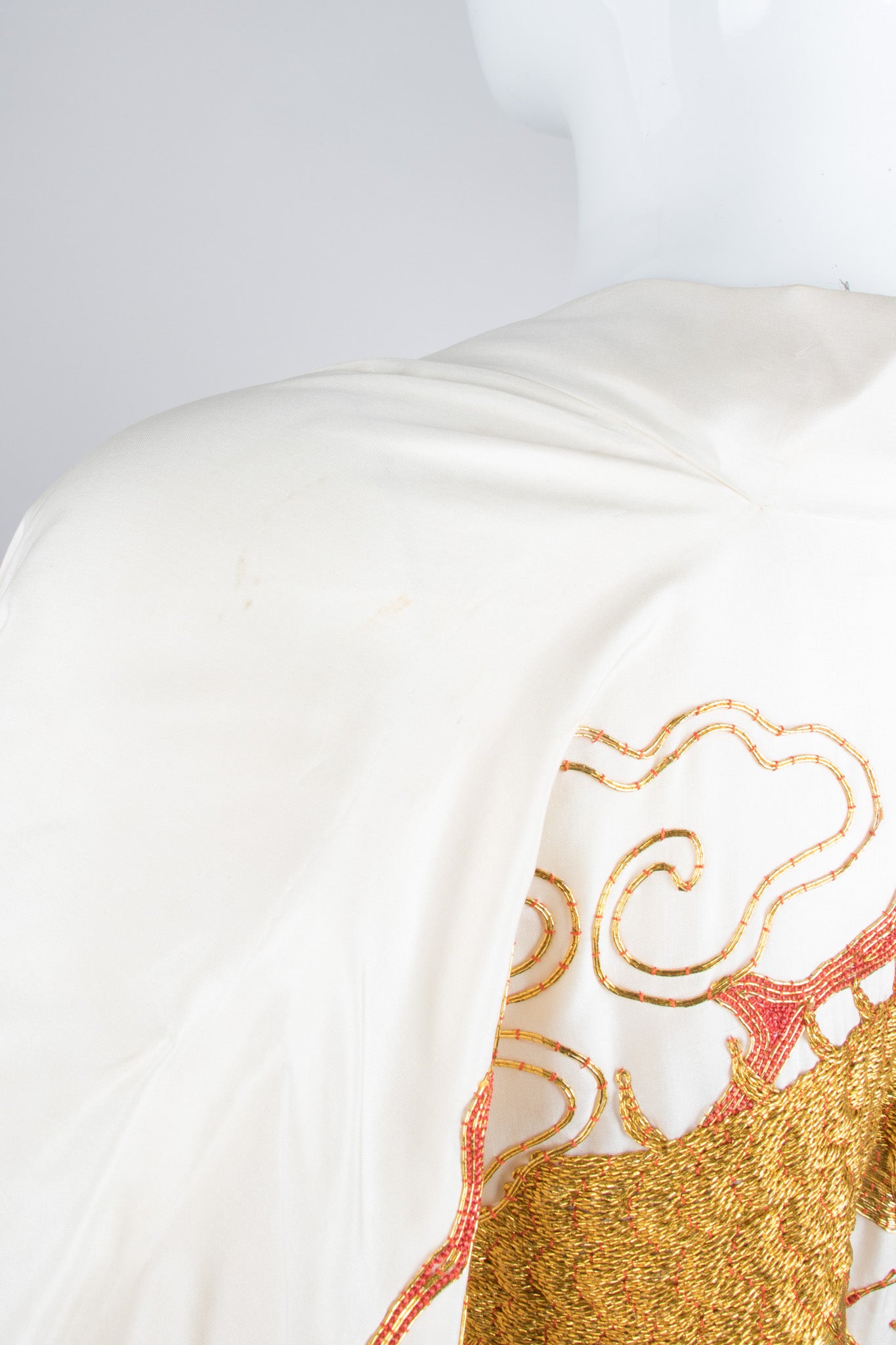 Golden Dragon Silk Kimono Robe