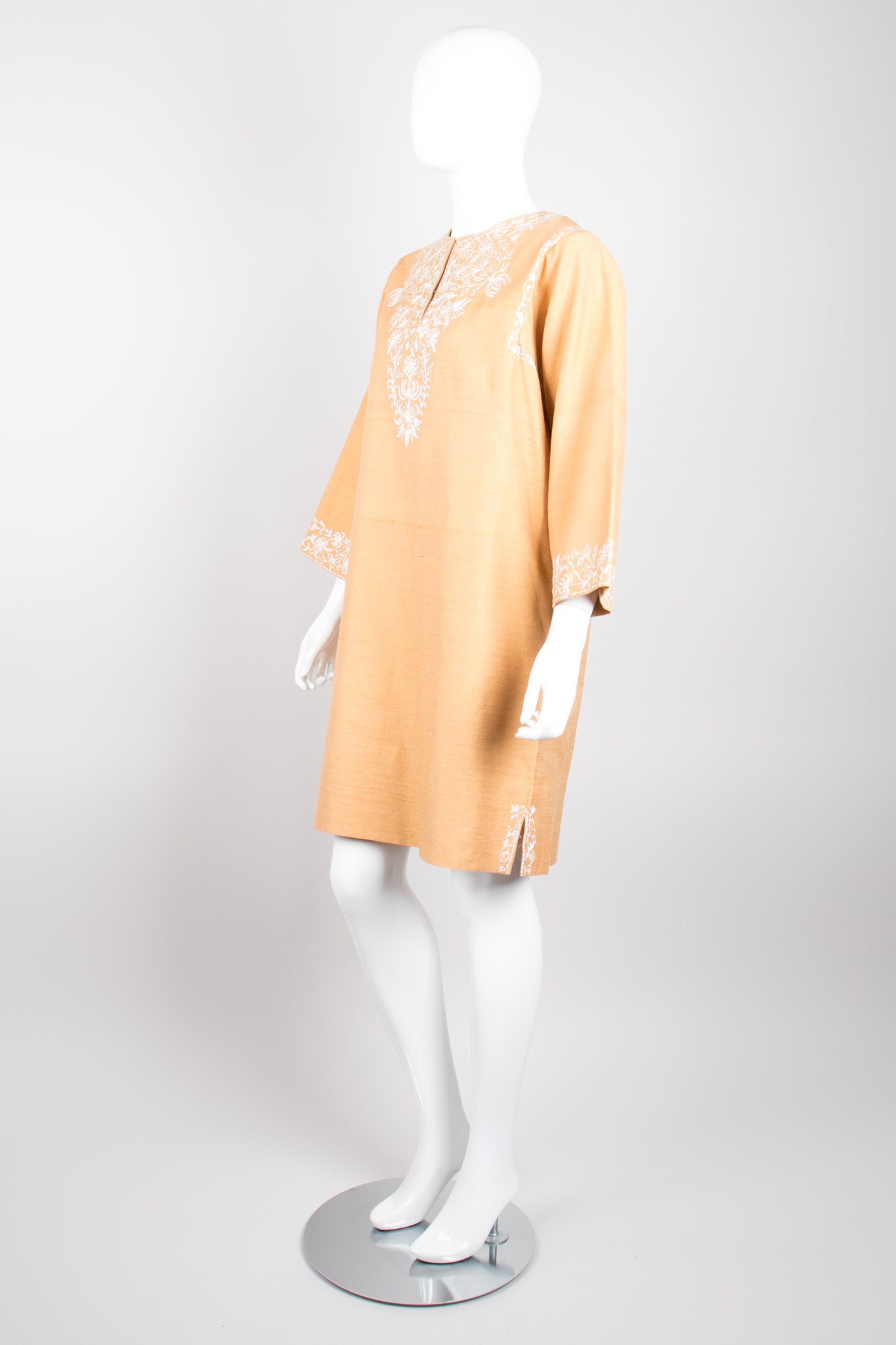 Dehliwala Vintage Lord & Taylor India Embroidered Silk Tunic Dress