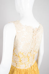 Vintage Crochet Lace Overlay Dress