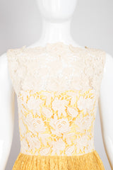 Vintage Crochet Lace Overlay Dress