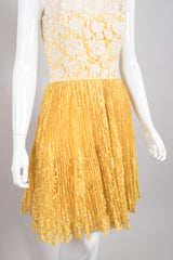 Vintage Crochet Lace Overlay Dress