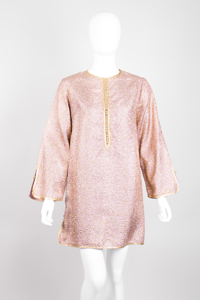 Au Chic Vintage Moroccan Golden Brocade Tunic