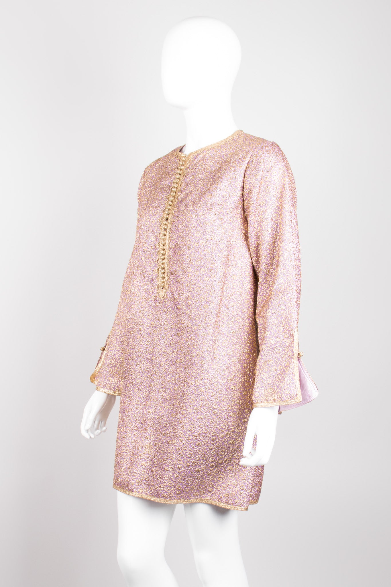 Au Chic Vintage Moroccan Golden Brocade Tunic